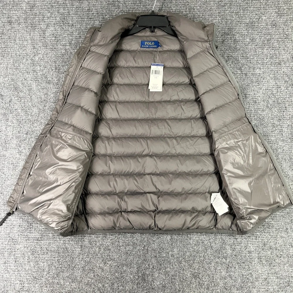 Polo Ralph Lauren Down Quilted Puffer Vest Mens L Full Zip Pony Winter‎ Layering